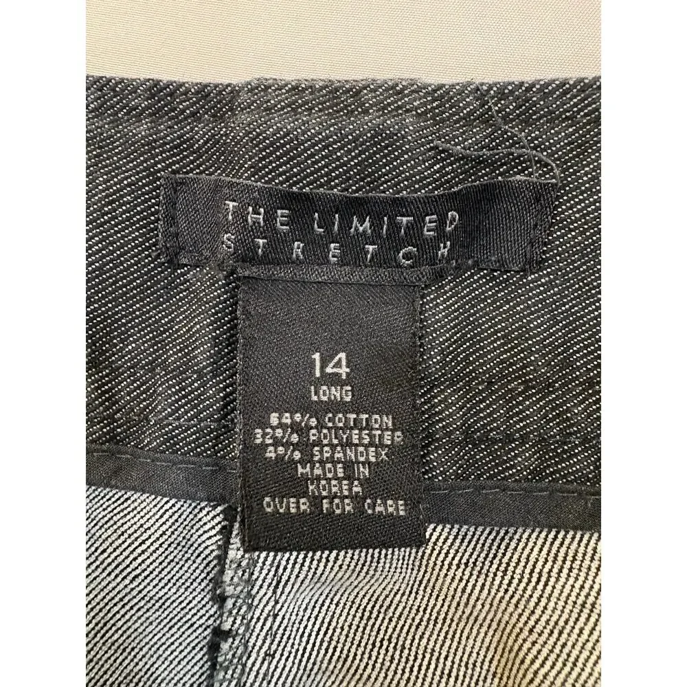 The Limited Stretch Trouser Charcoal Gray Dress Pants Size 14 Long